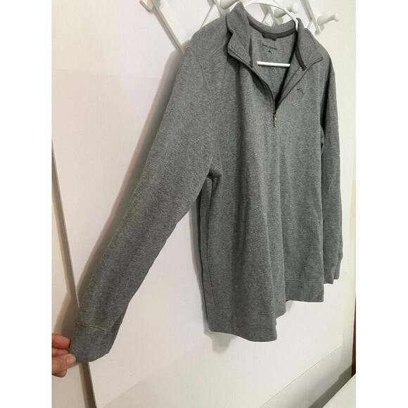 Tommy Bahama Women's Grey Sweater 1/4 Zip Long Sleeve Pullover  XL (18-20) EUC - Picture 3 of 12